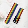 YEEJOK Vivoactive 5/3 Bands Nylon, 20mm Nylon Watch Strap Compatible for Garmin Venu/Venu Sq/Venu 2 Plus/Vivoactive 3 Music/Forerunner 645/245 Smartwatch Men Women-RainBow view 2