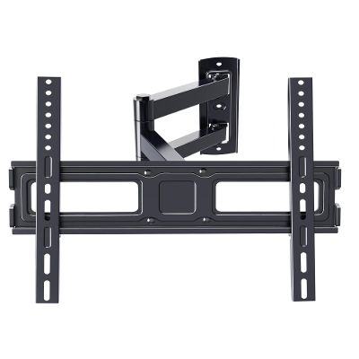 ERGO TAB Full Motion TV Wall Mount, Heavy Duty Single Articulating Arms TV Bracket for Most 32-55 Inch Flat Curved TVs, Up to VESA 400x400mm and 77lbs, Support Swivel, Tilt, Level Adjustment