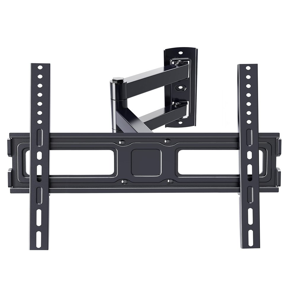 ERGO TAB Full Motion TV Wall Mount, Heavy Duty Single Articulating Arms TV Bracket for Most 32-55 Inch Flat Curved TVs, Up to VESA 400x400mm and 77lbs, Support Swivel, Tilt, Level Adjustment