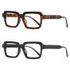 COTIA 2 Pack Retro Small Square Reading Glasses Men Women Blue Light Blocking Computer Readers Anti UV Ray Eyeglasses (2pcs leopard+black, 2.25, multiplier_x) view 1