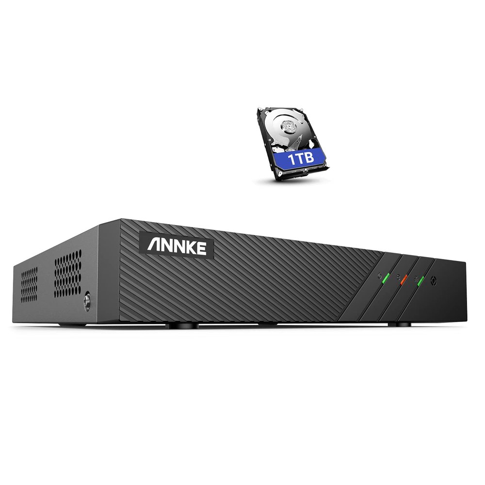 ANNKE 8 Channel 6MP Security System Network Video Recorder (NVR), Only Supports up to 8 x 6MP ANNKE IP PoE Cameras, Power Over Ethernet, Free Remote Access, Motion Detection, 1TB Hard Disk Drive