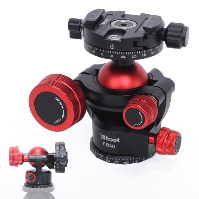 iShoot Tripod Ball Head 360 Rotate and 90 Tilt with 3/8 Screw Hole and Arca-Swis Fit Quick Release Plate Clamp, for DSLR Camera, Tripods, Monopods, Camera Slider, Camcorder, Max Load 5kg / 11lbs