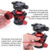 iShoot Tripod Ball Head 360 Rotate and 90 Tilt with 3/8 Screw Hole and Arca-Swis Fit Quick Release Plate Clamp, for DSLR Camera, Tripods, Monopods, Camera Slider, Camcorder, Max Load 5kg / 11lbs view 4
