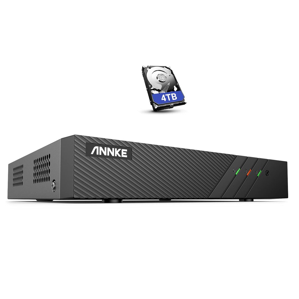 ANNKE 8 Channel Network Video Recorder 6MP NVR with 4TB HDD for 24/7 Recording, Works with ANNKE PoE Cameras only, Power Over Ethernet, Free Remote Access, Motion Detection, Smart Playback, H.265+