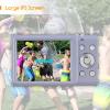 Andoer Digital Camera, 2.7K Digital Small Camera Compact Video Camcorder 48MP Auto Focus 2.88 Inch IPS Screen 16X Zoom Anti-Shake Face Detact Smile Capture Built-in LED Fill Light for Kids Teenagers view 4