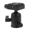 Camera Ball Head, Portable Tripod Head with Level Gauge, 3/8in Interface, Aluminum Alloy Ball Head Mount for Video Recording view 1