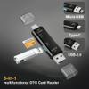 5 in 1 Multifunctional SD Card Reader for Samsung Galaxy S6 to S23 Ultra, Z flip & Fold/PCs/laptops/MackBook/Chromebook/IPad/Tablets/PixelBook/Pixel Slate USB Type-C/MicroUSB/Tf/USB 2.0 view 2