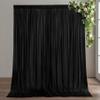 10ft10ft Black Backdrop Curtain, Wrinkle Free Thick Polyester Drapes for Backdrop, 2 Panels 5ft x 10ft Photo Backdrop Curtains for Parties Birthday Wedding Graduation Photography Background Cloth view 1