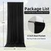10ft10ft Black Backdrop Curtain, Wrinkle Free Thick Polyester Drapes for Backdrop, 2 Panels 5ft x 10ft Photo Backdrop Curtains for Parties Birthday Wedding Graduation Photography Background Cloth view 3