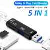 5 in 1 Multifunction Card Reader Compatible with Samsung Galaxy S21/Ultra/S21+/Plus has USB Type-C/MicroUSB/Tf/USB 2.0/ SD Card Reader (White) view 3