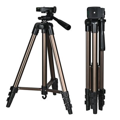 Cell Phone Tripods, 50-Inch Expandable Lightweight Aluminum Tripods with Cell Phone Clips, Portable Travel Tripods for Photography, Video Recording, Video Blogging and More