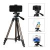 Cell Phone Tripods, 50-Inch Expandable Lightweight Aluminum Tripods with Cell Phone Clips, Portable Travel Tripods for Photography, Video Recording, Video Blogging and More view 2