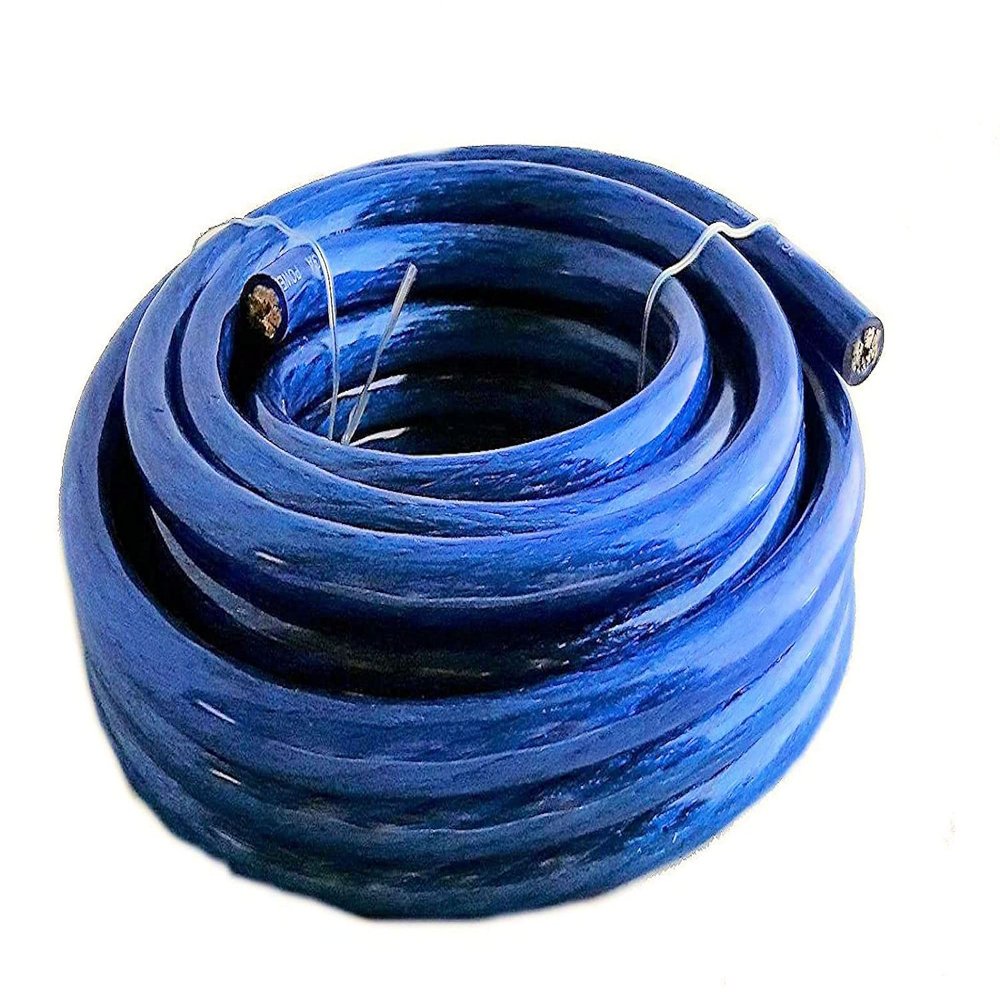IMC Audio 8 Gauge CCA Power Ground Wire Cable (200ft Blue) Battery Cable Wire, Automotive, Car Audio Speaker Home Stereo System, RV Trailer, Amp Wiring 8 Guage Ground Wire
