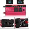 ZWEBY 1500W Car Power Inverter - DC 12V to AC 220V Car Converter with 4 USB Ports & Digital Display Universal Plug view 2