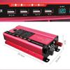 ZWEBY 1500W Car Power Inverter - DC 12V to AC 220V Car Converter with 4 USB Ports & Digital Display Universal Plug view 3