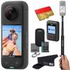Insta360 X3 Remote Bundle- Waterproof 360 Action Camera with 1/2" 48MP Sensors, 5.7K 360 HDR Video, 4K Single-Lens, 2.29" Touchscreen, AI Editing |Bundle Includes Selfie Stick,GPS Action Remote&1TB view 1