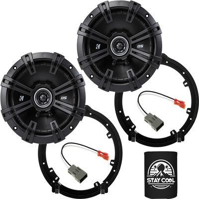 KICKER Speakers 6.5 inch for Acura TL 2009-2014 Upgrade Kit - Pair of DS Series with Adapters and Harness, Coaxial 6 1/2 Car Audio Front Door or Rear Deck Speaker DSC650, 43DSC6504