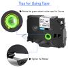 USUPERINK 2 Pack Compatible for Brother Ptouch HSe-251 HSe251 HS-251 HS251 AHS-251 23.6mm 1 inch Black on White TZe Heat Shrink Tube Label Tapes view 3