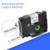 USUPERINK 2 Pack Compatible for Brother Ptouch HSe-251 HSe251 HS-251 HS251 AHS-251 23.6mm 1 inch Black on White TZe Heat Shrink Tube Label Tapes view 4