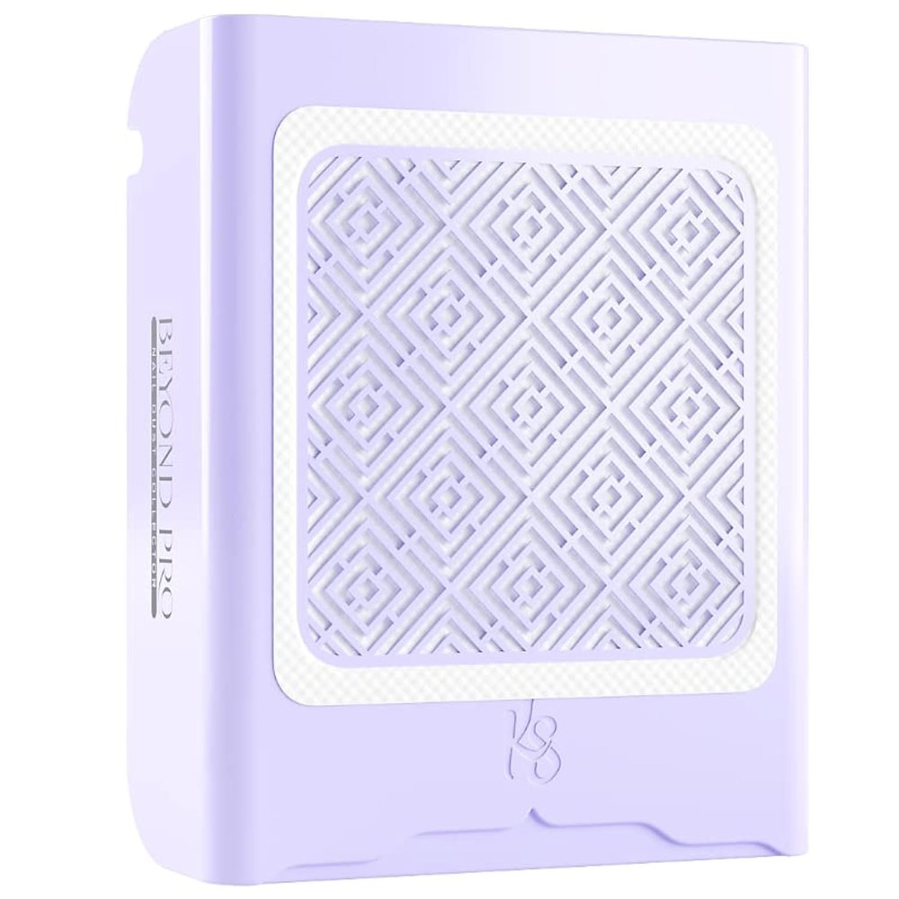 Kiara Sky Beyond Pro Nail Dust Collector, Super Suction Vacuum Technology, Double Filtration, Reusable HEPA Filter - Purple