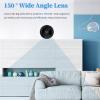 Mini Surveillance Camera, 1080P Camera with 150 Wide Angle Lens Night Vision Motion Detection Home Security Camera with Loop Recording 360 Rotation view 2