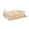DYPASA Projector Mount Solid Wood Projector Support Perforated Free Tray Shelf Projector Hanging Bedside Wall Bracket Projection Stand Base Ceiling Mount with Tray (Size : L) view 1