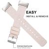 Abanen Women and Men Band for Fitbit Charge 6/Charge 5, Soft Woven Canvas Nylon Quick Dry Wrist Strap, Starlight view 3