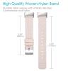 Abanen Women and Men Band for Fitbit Charge 6/Charge 5, Soft Woven Canvas Nylon Quick Dry Wrist Strap, Starlight view 4