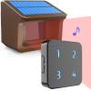 Driveway Alarm System- HTZSAFE 1/2Mile Solar Driveway Alarm System- Up to 70FT Wide Sensor Range- Fully Weatherproof Outdoor Motion Sensor&Detector DIY Security Alert System-1 Receiver and 1 Sensors