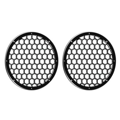Advanblack x XBS CNC Black 2PCS Covers HEX 8'' Speaker Grills Fit for Harley Touring Saddlebag Lids Tour Trunk Pack Lid with 8 inch Speakers