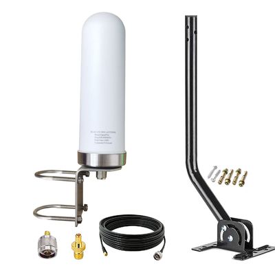 5G 4G LTE Antennas Outdoor Omni Directional Cellular 5G WiFi Antenna Long Range SMA N Male ts9 Antenna 4G LTE External Wide Band 698-6000MHz 10dBi with Cable Pole (Full Kit)