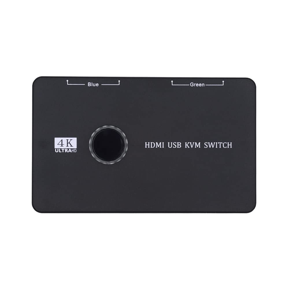 cablecc KVM USB 2.0 & HDMI 4K Switch Selector Dual PCs Sharing Monitor HDTV USB Port Keyboard Mouse Scanner Printer