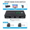 cablecc KVM USB 2.0 & HDMI 4K Switch Selector Dual PCs Sharing Monitor HDTV USB Port Keyboard Mouse Scanner Printer view 2