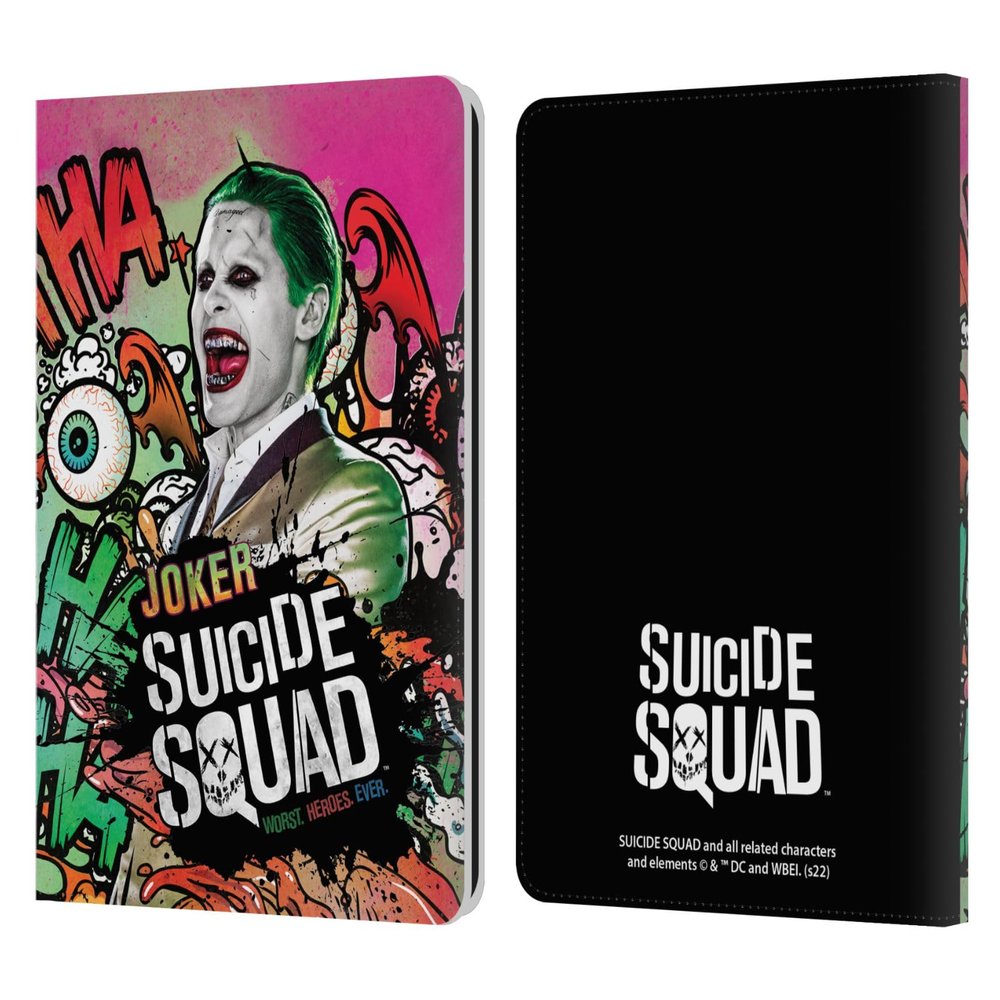 Head Case Designs Officially Licensed Suicide Squad 2016 Joker Poster Graphics Leather Wallet Case Compatible with Kindle Paperwhite 1/2 / 3