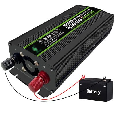 HAIZON Power Inverter,1000W Pure Sine Wave Inverter DC 12V/24V to AC 110V/220V Car Inverter with LCD Digital Display, for Travel/Camping (Color : 12V, Size : 220V)