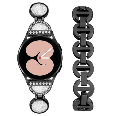 FitTurn Bling Bands for Garmin Approach S42 S40 S12 Watch, Quicksand Design Wristbands Strap with Bling Crystal Rhinestone Band Strap & Curved Metal Adapter for Forerunner 55 158 245 645 Music/Venu sq 2 Music/Galaxy Active 2 (Black)