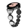 FitTurn Bling Bands for Garmin Approach S42 S40 S12 Watch, Quicksand Design Wristbands Strap with Bling Crystal Rhinestone Band Strap & Curved Metal Adapter for Forerunner 55 158 245 645 Music/Venu sq 2 Music/Galaxy Active 2 (Black) view 2