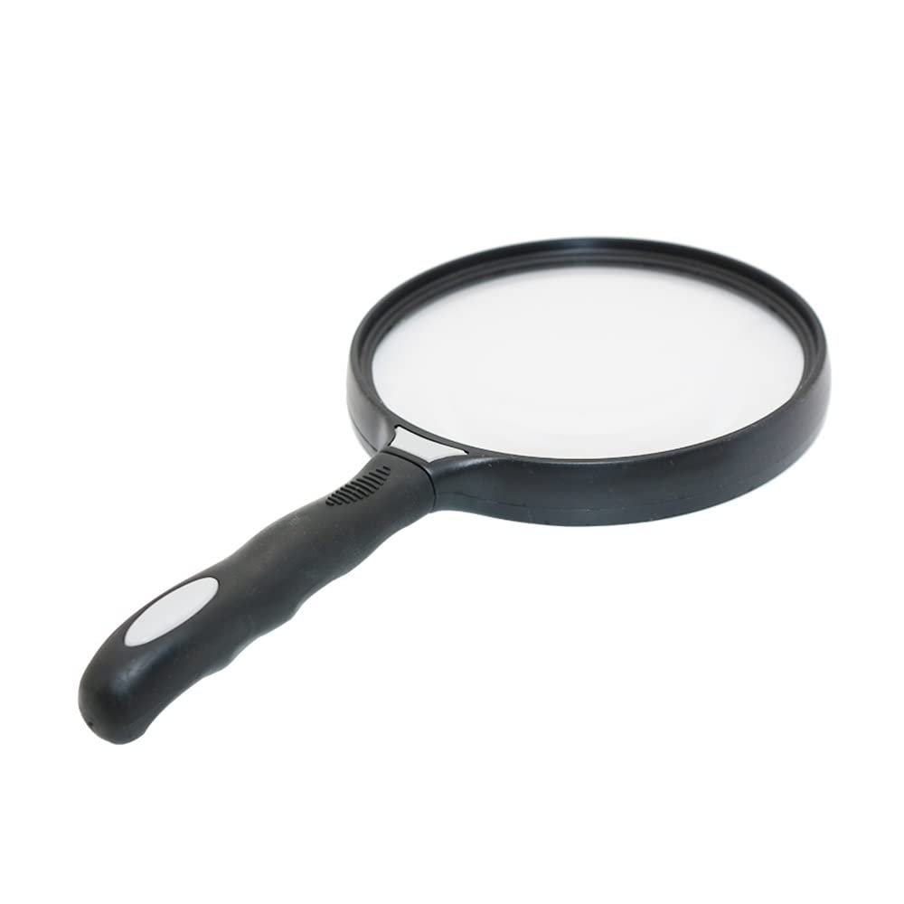 Handheld Magnifier 2.5X 130mm Large Lens Magnifier Reading Map Newspaper Handle Magnifying Glass Low Vision Aids