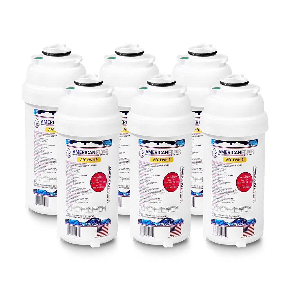 American Filter Company, water filter, Model # AFC-EWH-9, Compatible with HTHBHACG8BLSS-NF,HTHBHACG8SS NF,HTHBHACG8SS-NF,HTVZ8BLPV WF - 6 Pack