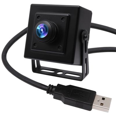 ELP 16MP Wide Angle USB Camera with Box Housing 180degree Fisheye Webcam IMX298 Mini UVC USB2.0 4K Web Camera for Computer Industrial Video PC Camera Robot Home Surveillance 3D Printer Baby Camera
