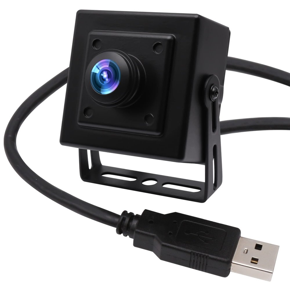 ELP 16MP Wide Angle USB Camera with Box Housing 180degree Fisheye Webcam IMX298 Mini UVC USB2.0 4K Web Camera for Computer Industrial Video PC Camera Robot Home Surveillance 3D Printer Baby Camera