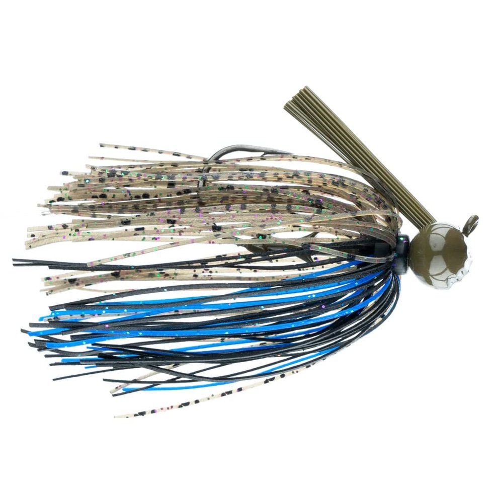 Freedom Tackle FT Football Jig with Bait Keeper, Silicone Skirt and Premium Hooks | 1/2 oz., BCE (PN: 74205)