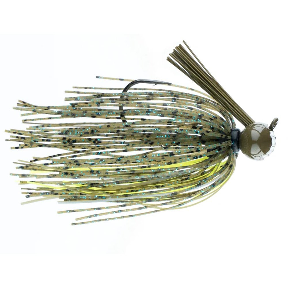 Freedom Tackle FT Football Jig with Bait Keeper, Silicone Skirt and Premium Hooks | 3/4 oz., Magic Craw (PN: 74315)