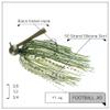 Freedom Tackle FT Football Jig with Bait Keeper, Silicone Skirt and Premium Hooks | 1/2 oz., Watermelon Magic (PN: 74203) view 2