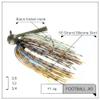 Freedom Tackle FT Football Jig with Bait Keeper, Silicone Skirt and Premium Hooks | 3/8 oz., Blue Gill (PN: 74101) view 2