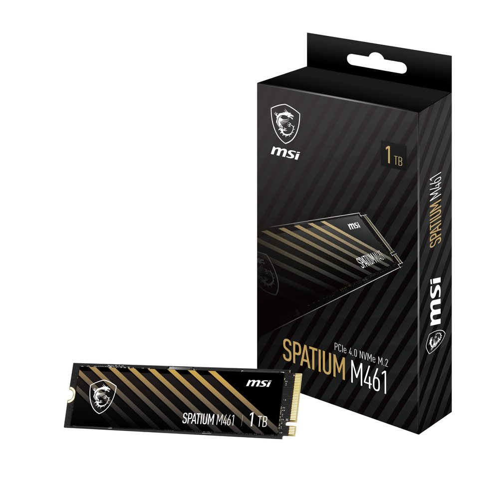 msi SPATIUM M461 PCIe 4.0 NVMe M.2 1TB Internal SSD PCIe Gen4 NVMe (SPATIUM M461 PCIe 4.0 NVMe M.2 1TB)