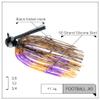 Freedom Tackle FT Football Jig with Bait Keeper, Silicone Skirt and Premium Hooks | 1/2 oz., PB&J (PN: 74225) view 2