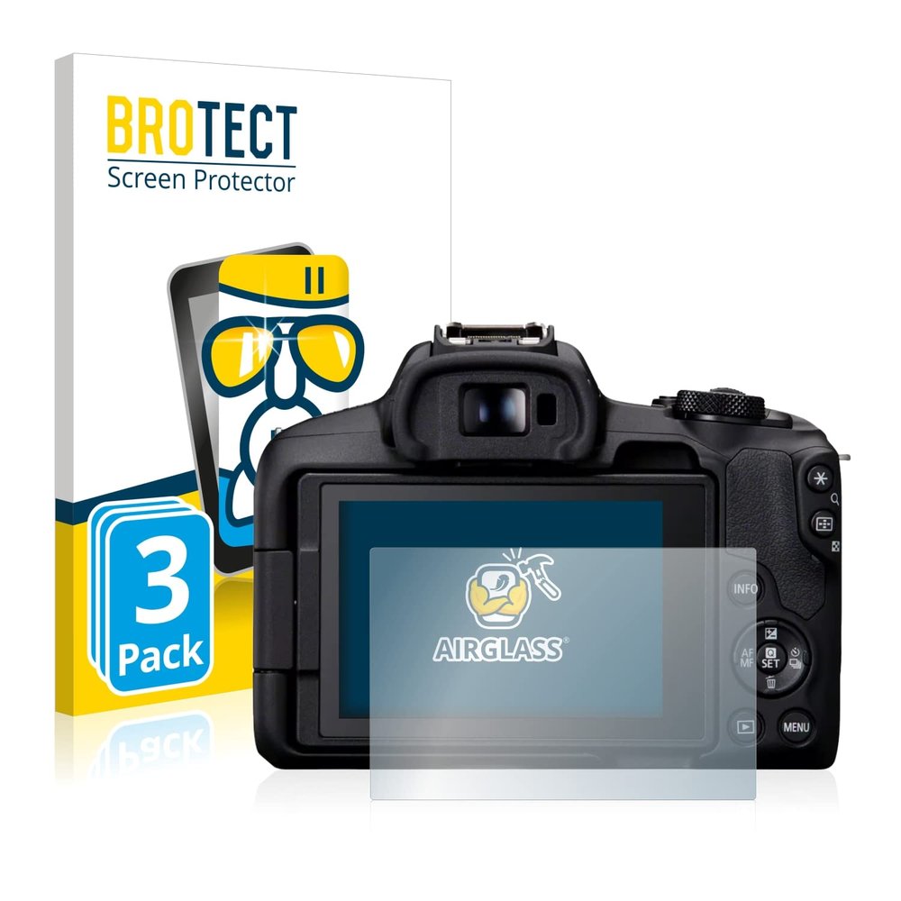 brotect Glass Screen Protector Film Compatible with Canon EOS R50 (3 Pack) - Glass-Foil 9H Protection [Scratch Resistant, High Clarity]