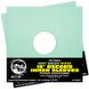 (100) Mint Green Paper Super Heavyweight 12" Record Inner Sleeves with Center Hole - 12IWMG view 1