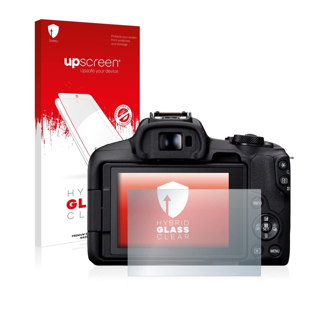 upscreen Screen Protector Film compatible with Canon EOS R50-9H Glass Protection, Extreme Scratch Resistant